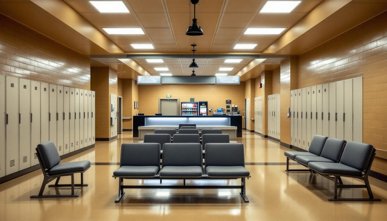 Visitation facilities and waiting area at Union County Sheriff's Office