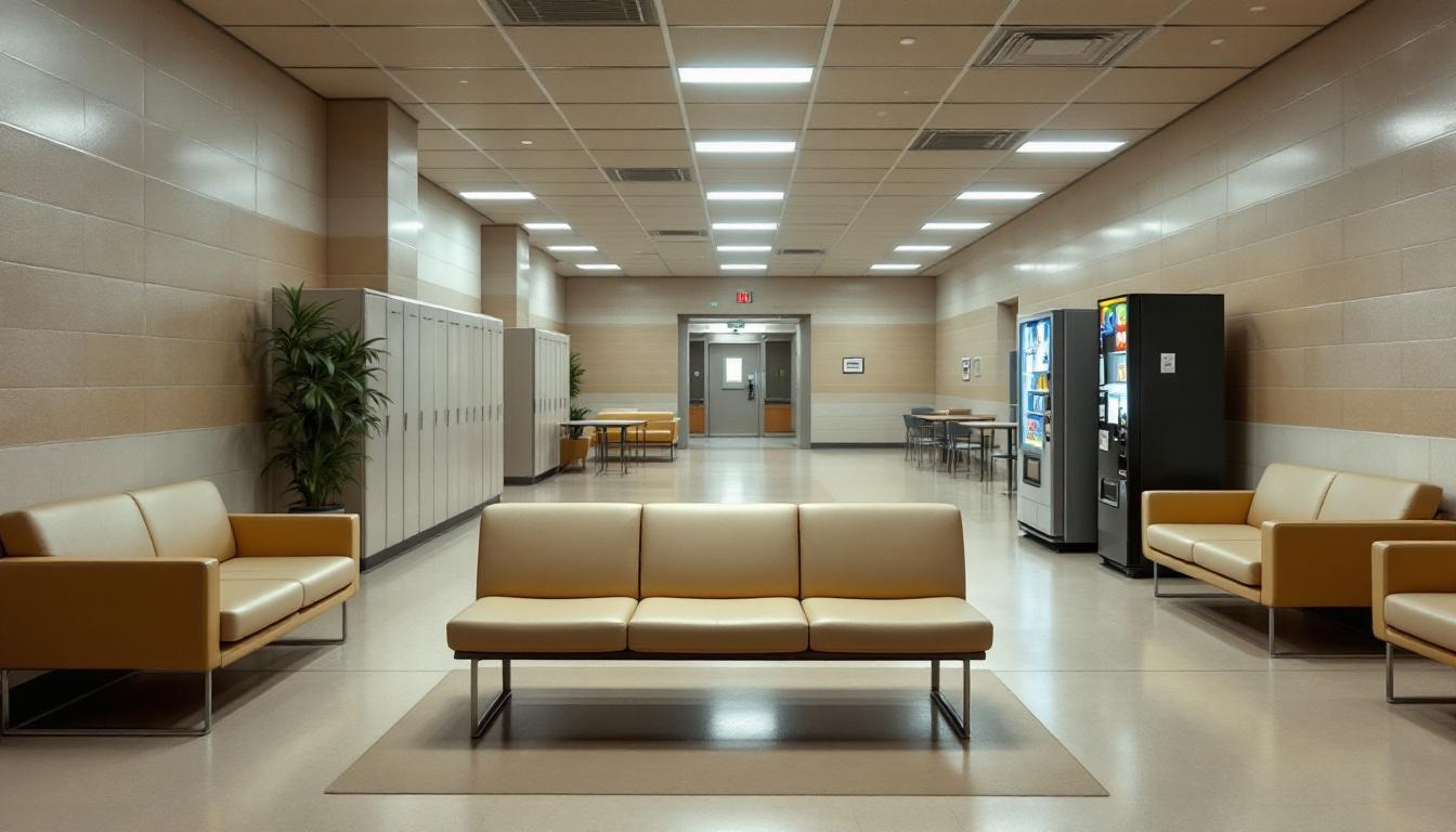 Visitation facilities and waiting area at Arkansas County Jail