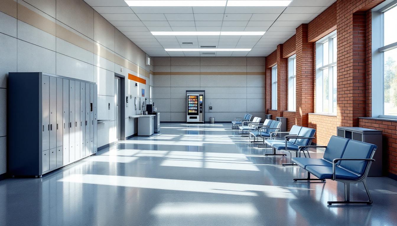Visitation facilities and waiting area at Randolph County Sheriff's Office