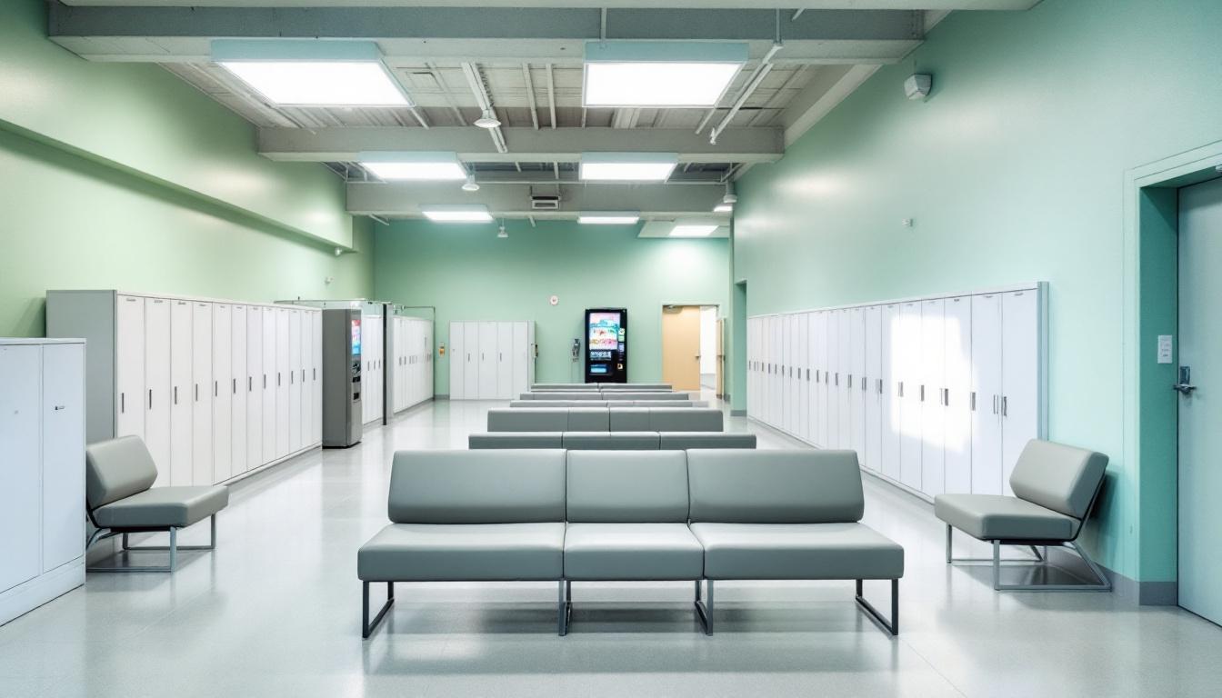 Visitation facilities and waiting area at Washington Corrections Center