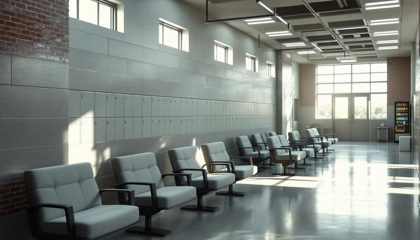 Visitation facilities and waiting area at Yellowstone County Detention Facility