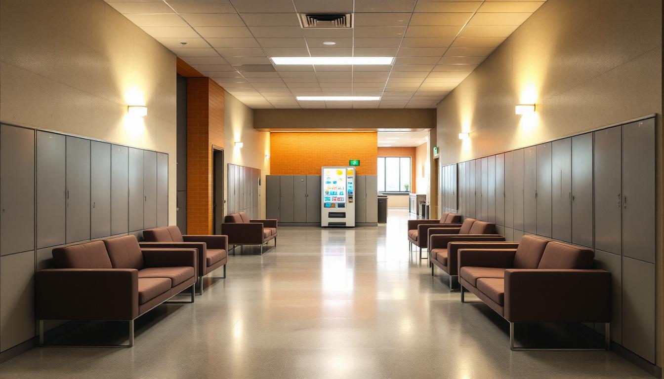 Visitation facilities and waiting area at Mason County Jail