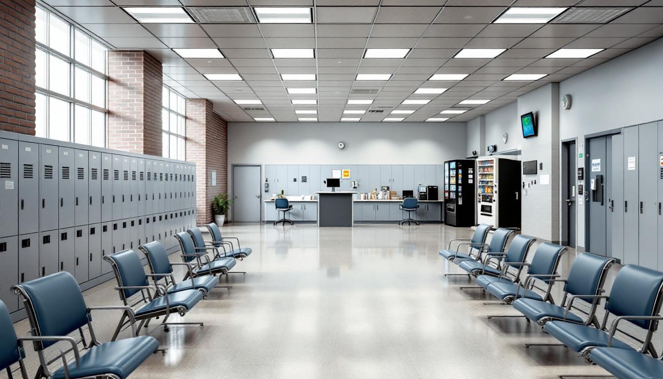 Visitation facilities and waiting area at Nisqually Public Safety