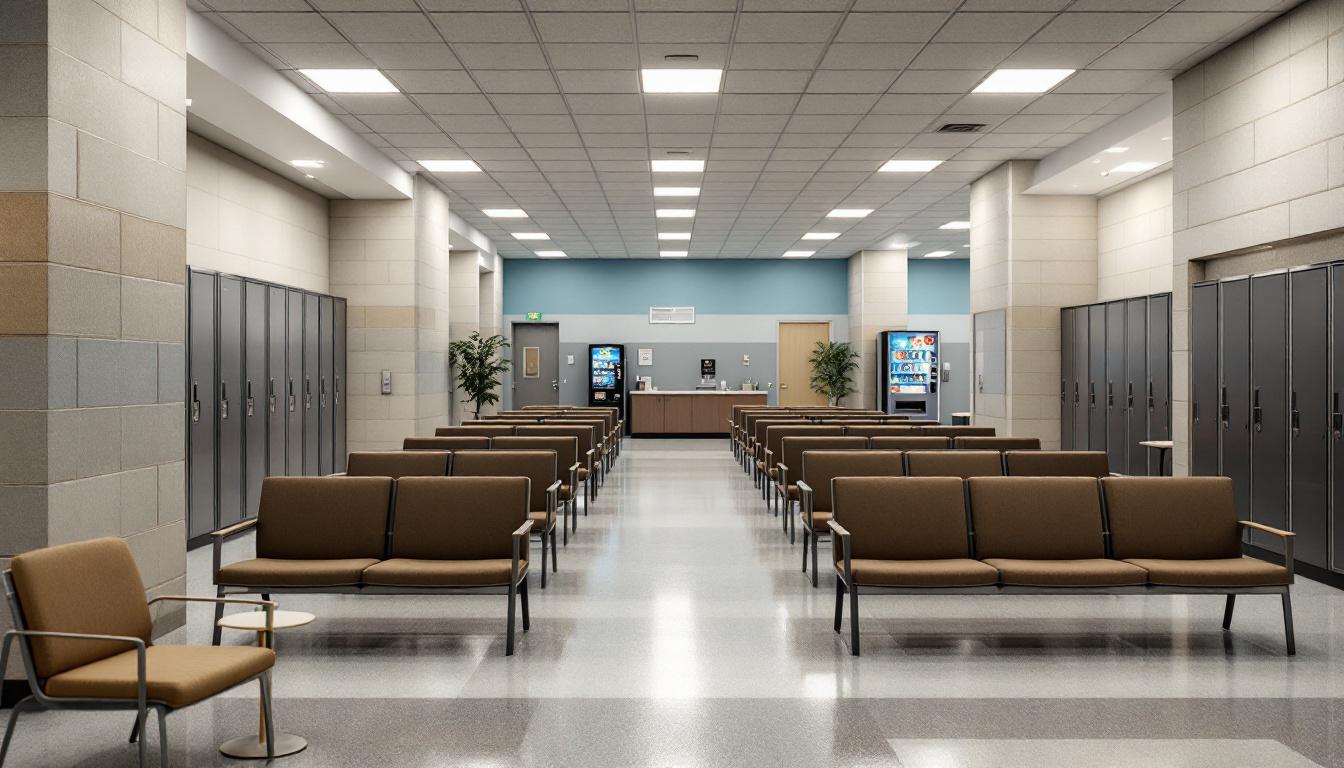 Visitation facilities and waiting area at King County Adult Detention