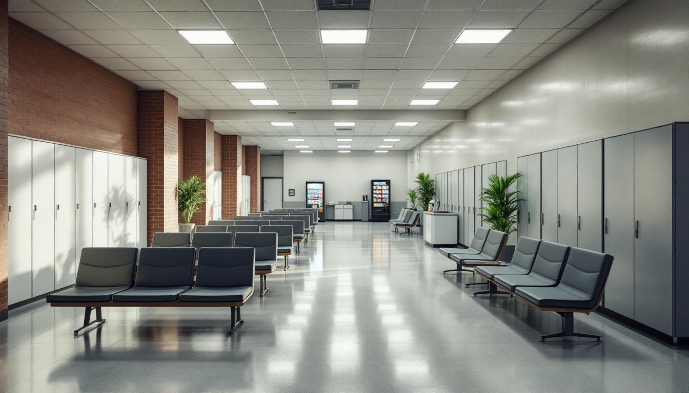 Visitation facilities and waiting area at Port Angeles City Jail