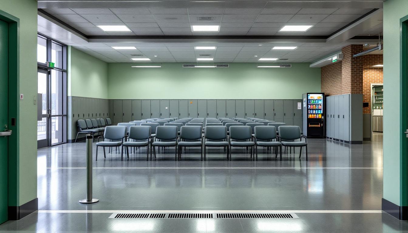 Visitation facilities and waiting area at Olympic Corrections Center