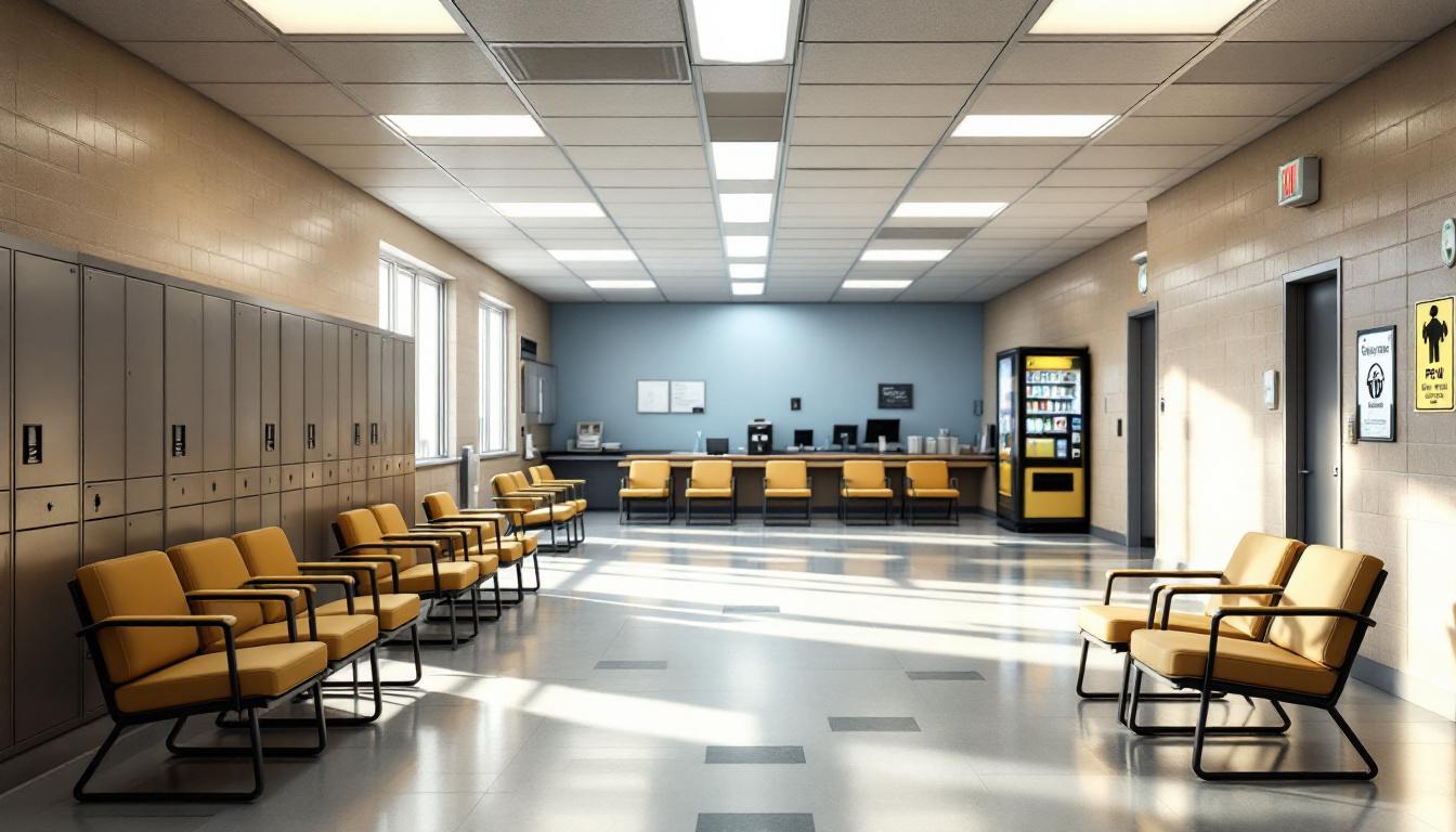 Visitation facilities and waiting area at Federal Correctional Insitution- Waseca