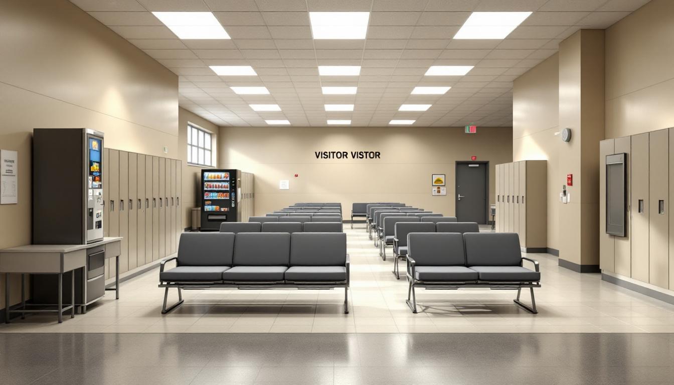 Visitation facilities and waiting area at Washington County Sheriff's Office, Stillwater, MN