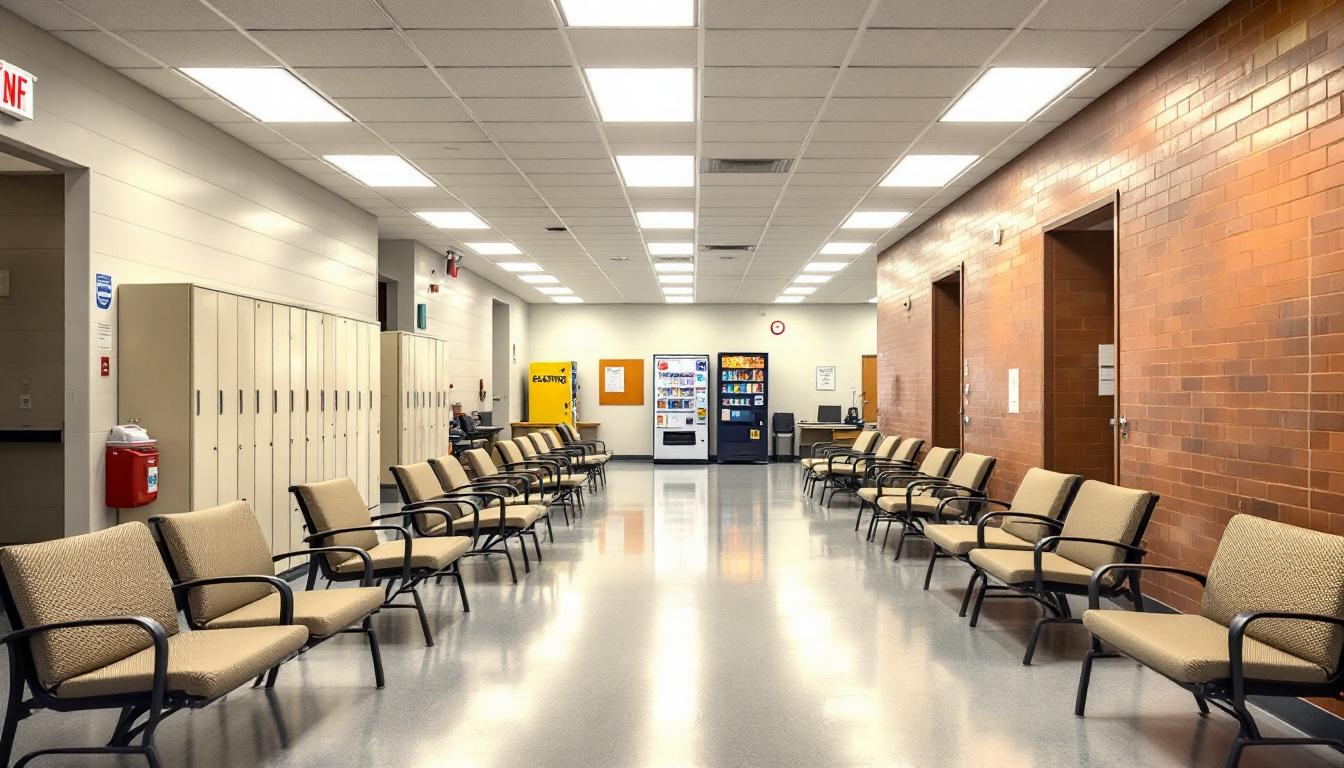 Visitation area at Olmsted County Adult Detention Center (ADC)