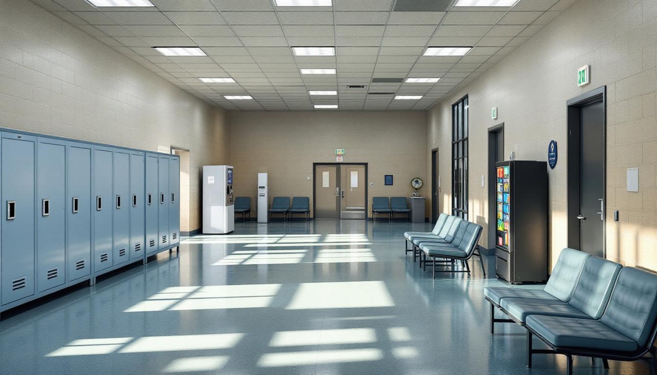 Visitation facilities and waiting area at St Louis County Jail