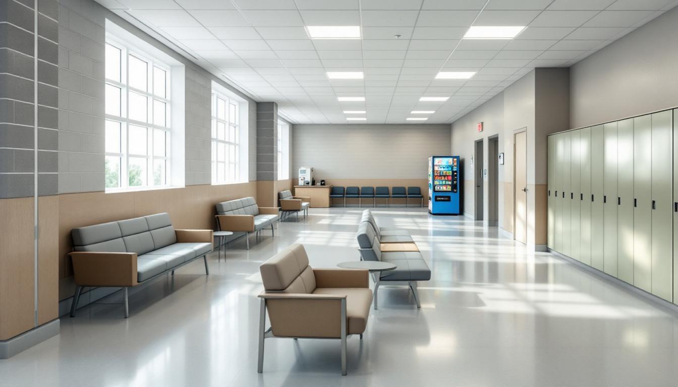 Visitation facilities and waiting area at Minnesota Correctional Facility - Rush City