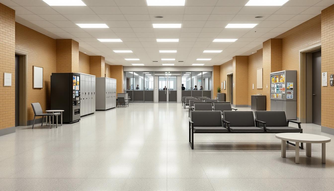 Visitation facilities and waiting area at Minnesota Correctional Facility - Faribault