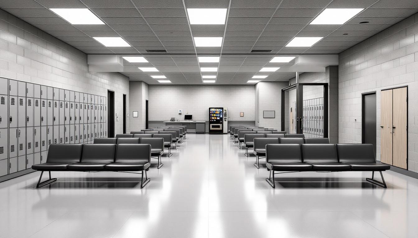 Visitation facilities and waiting area at Wright County Sheriff’s Office