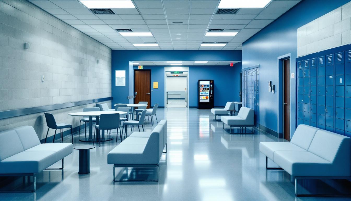 Visitation facilities and waiting area at Dakota County Jail