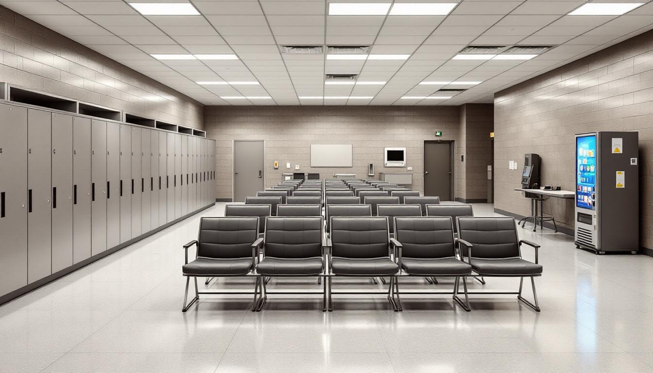Visitation facilities and waiting area at Chisago County Jail
