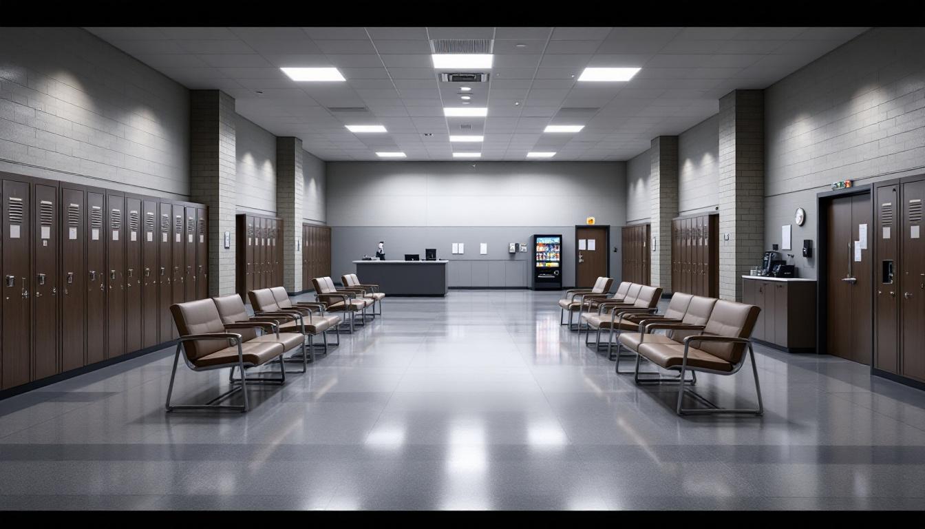 Visitation facilities and waiting area at Ramsey County Correctional Facility