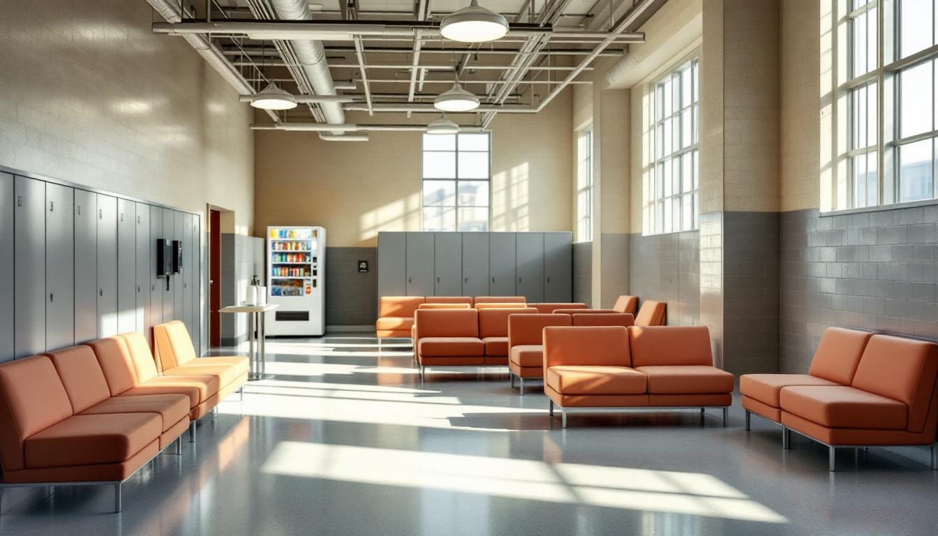 Visitation facilities and waiting area at Steele County Detention Center