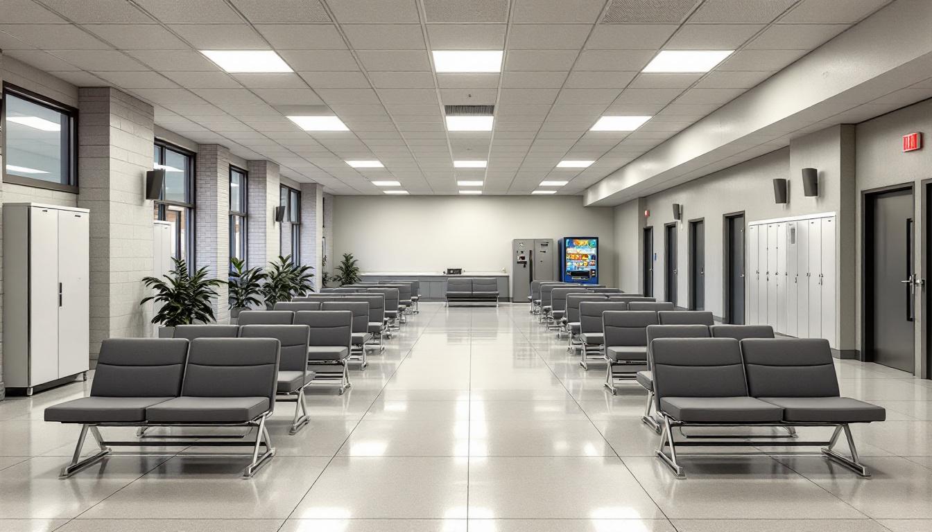 Visitation facilities and waiting area at Minnesota Correctional Facility - Willow River/Moose Lake