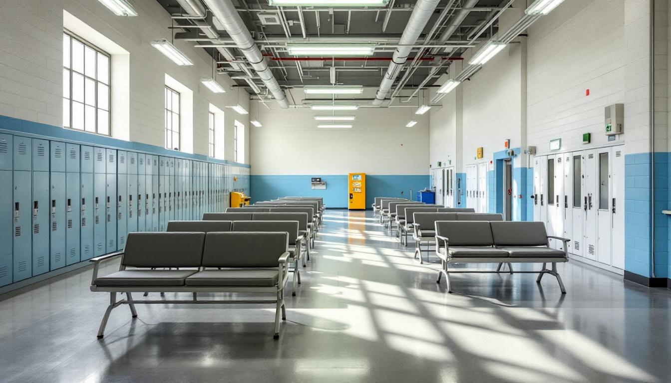 Visitation area at Ventura County Jail Todd Road Facility