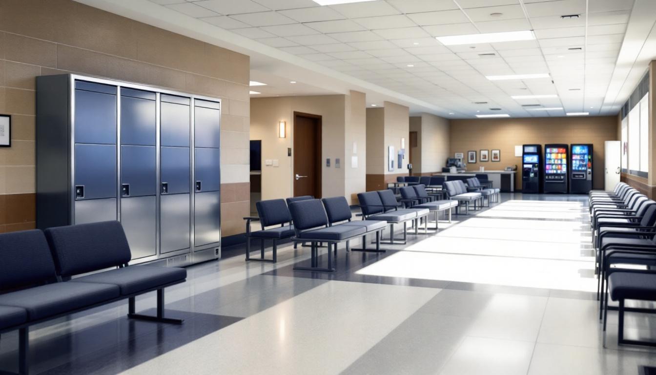 Visitation facilities and waiting area at Polk County Jail