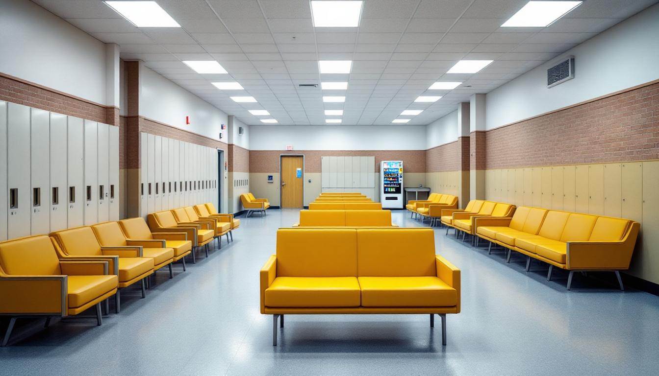 Visitation facilities and waiting area at North Central Correctional Facility