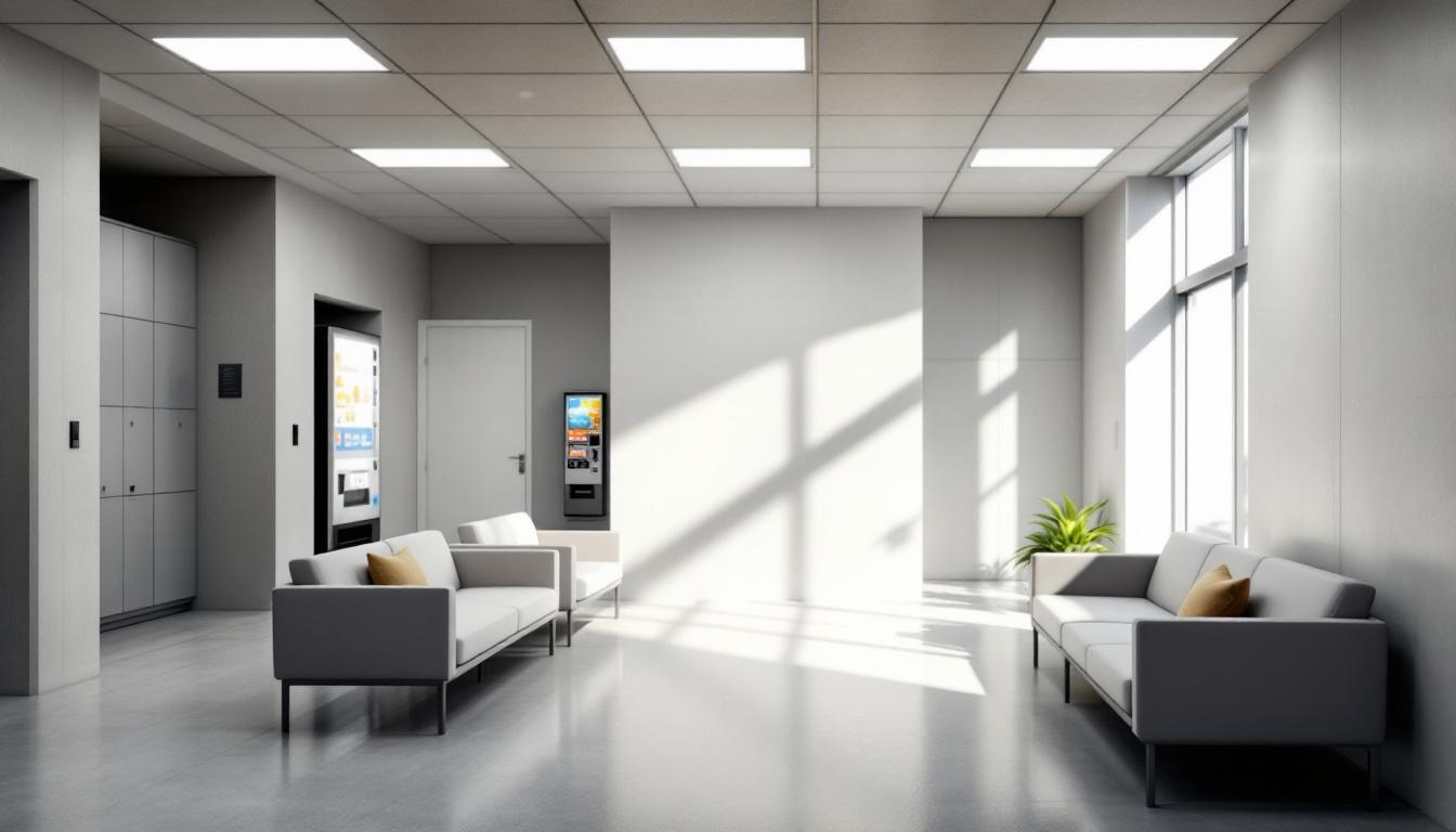 Visitation facilities and waiting area at Mt Pleasant Correctional Facility