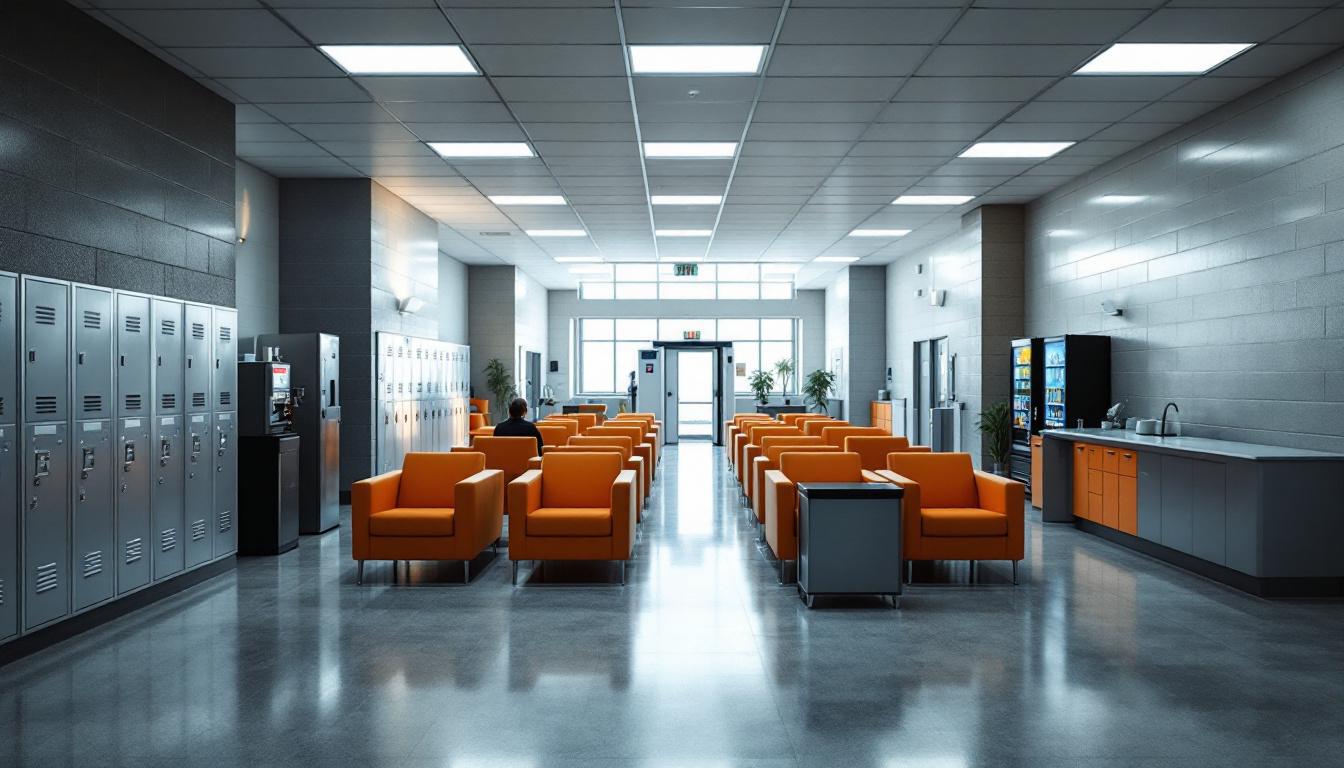 Visitation facilities and waiting area at Lee County Jail