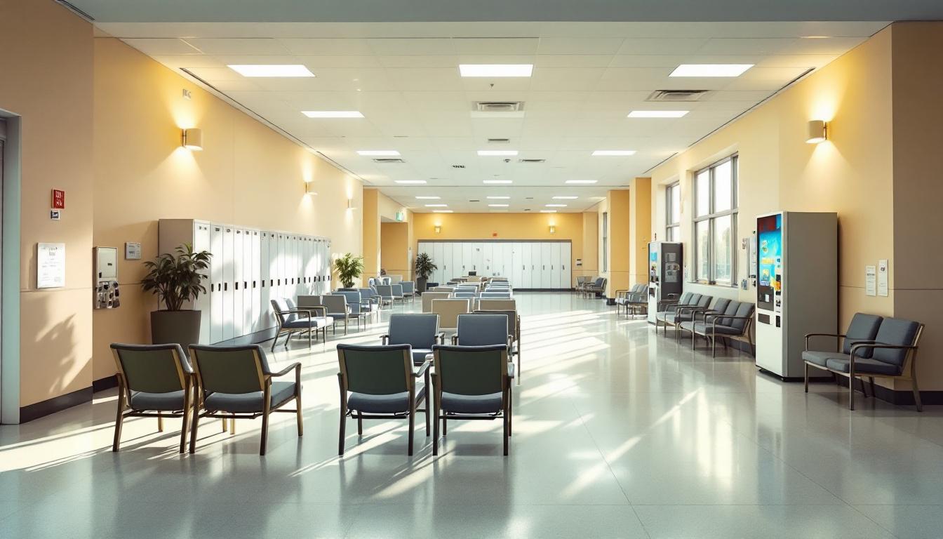 Visitation facilities and waiting area at Woodbury County Jail