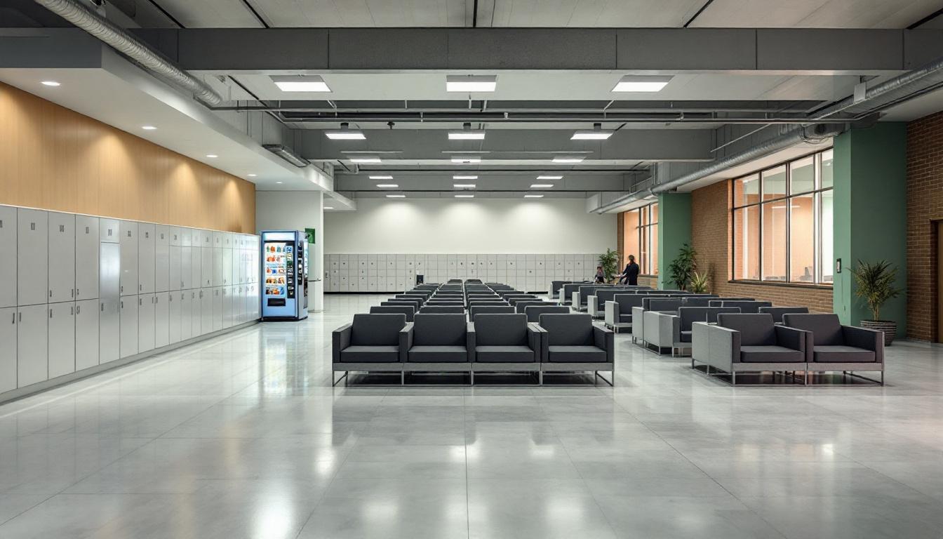 Visitation facilities and waiting area at Johnson County Sheriff's Office
