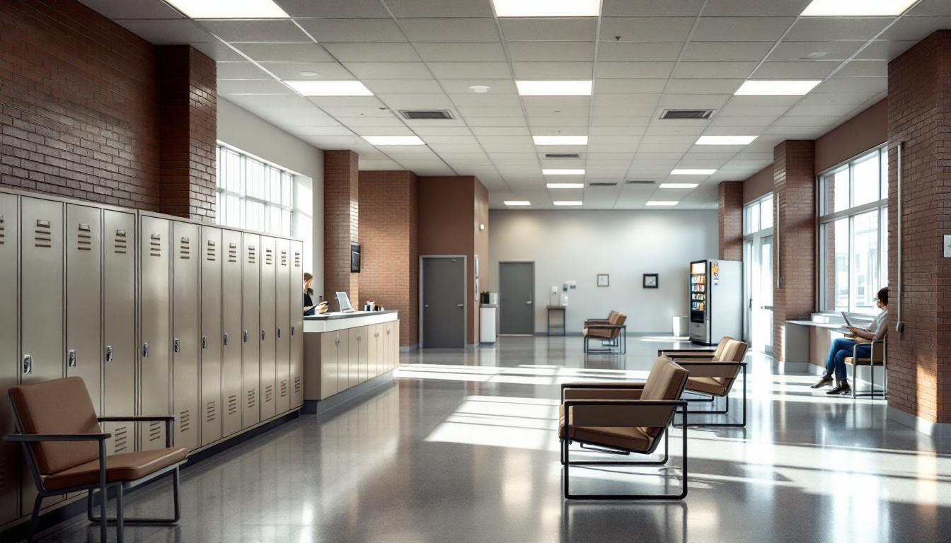 Visitation facilities and waiting area at Iowa Correctional Institution for Women