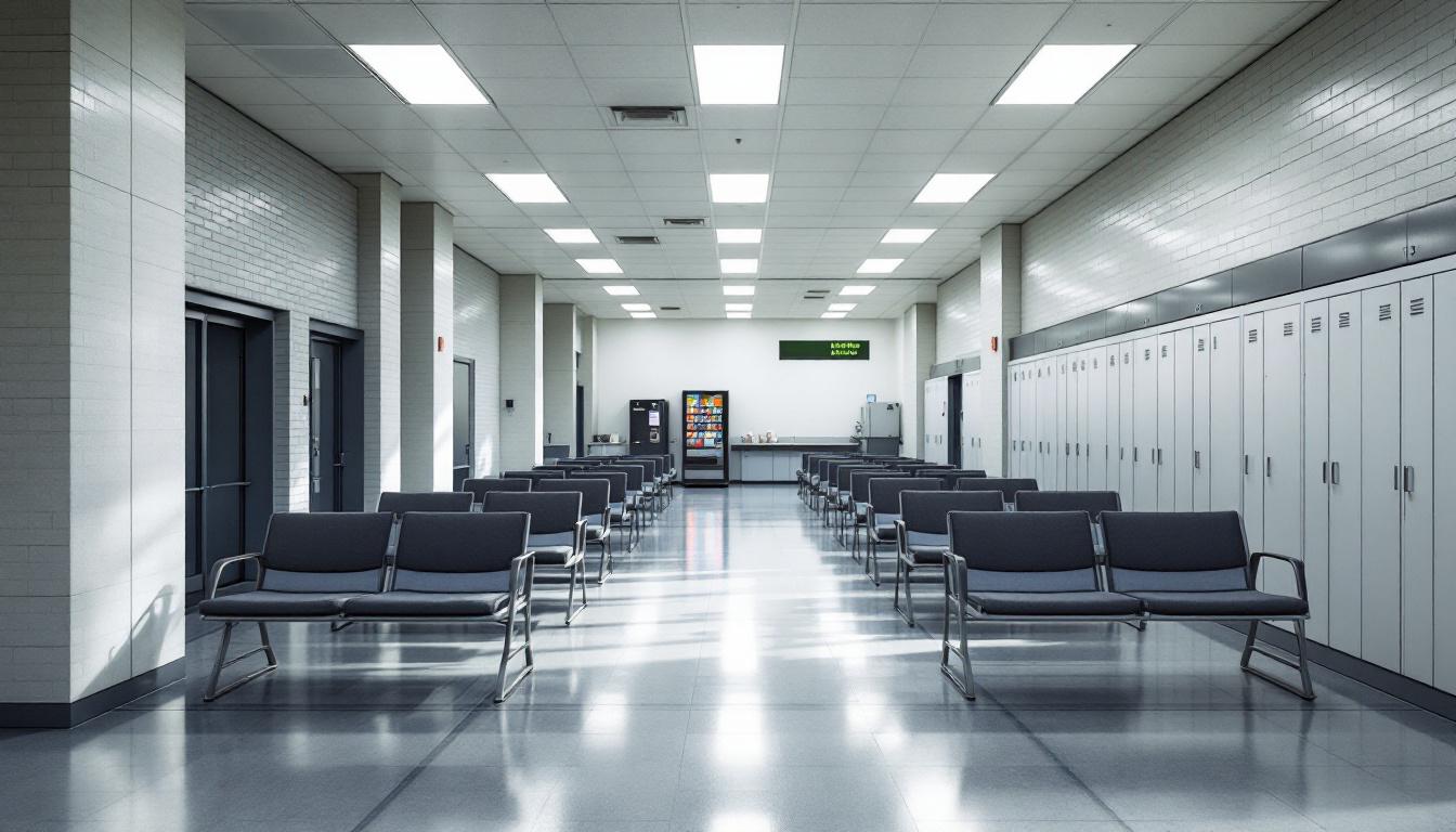 Visitation facilities and waiting area at Dubuque County Jail