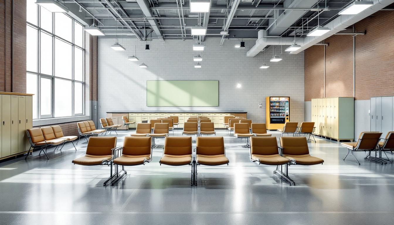 Visitation facilities and waiting area at Linn County Correctional Center