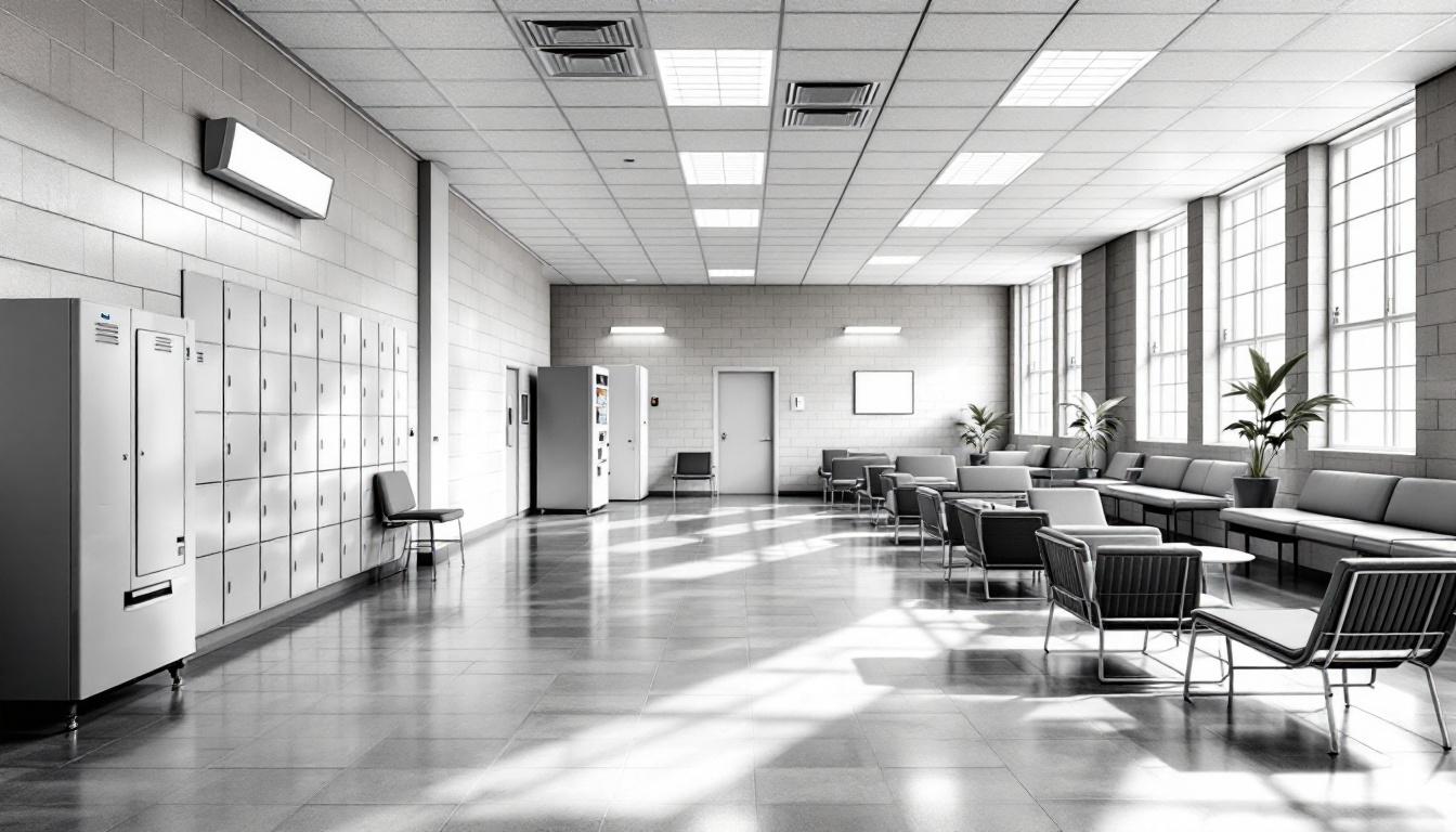Visitation facilities and waiting area at Sioux County Sheriff's Office / Jail