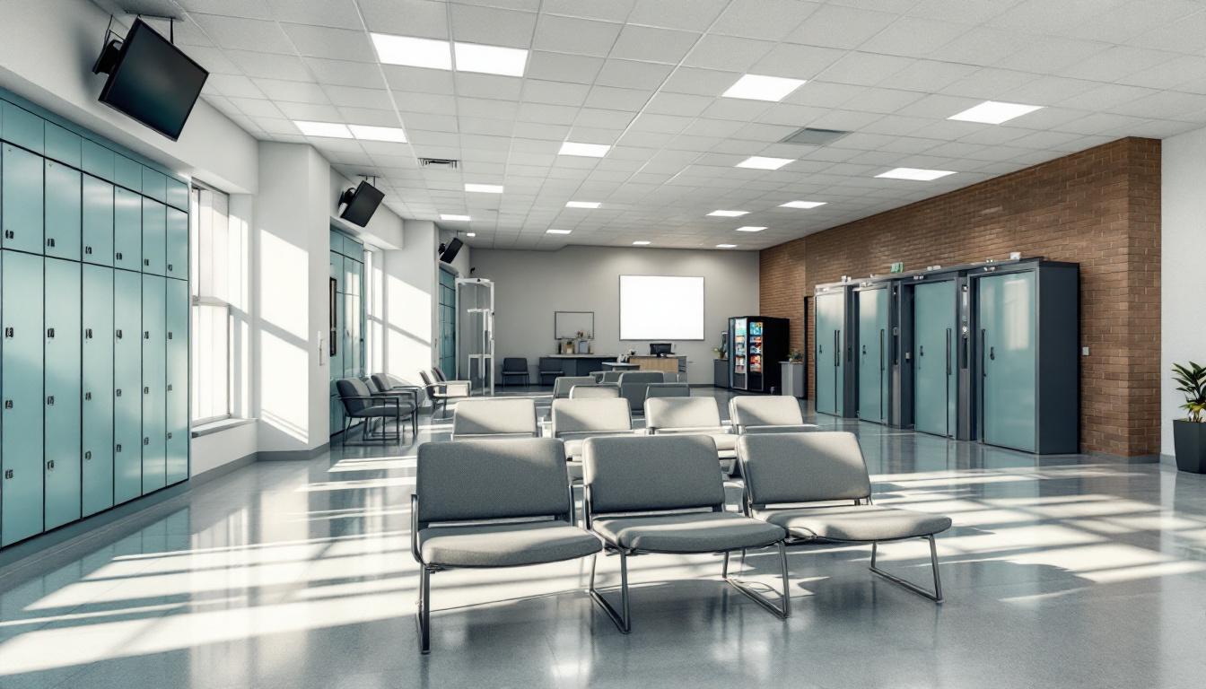 Visitation area at Waukesha County Jail