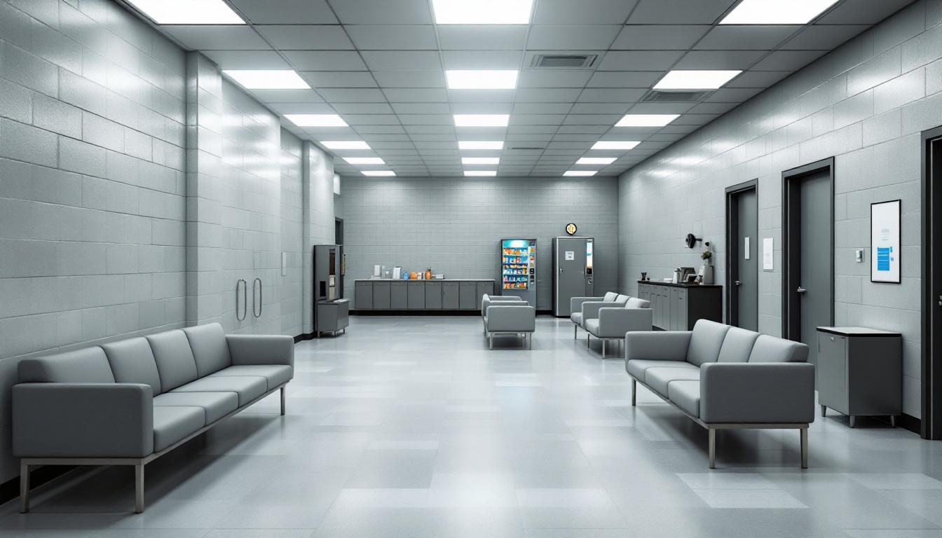Visitation facilities and waiting area at Racine Youthful Offender Correctional Facility