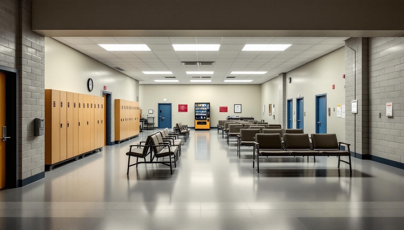 Visitation facilities and waiting area at Marathon County Jail