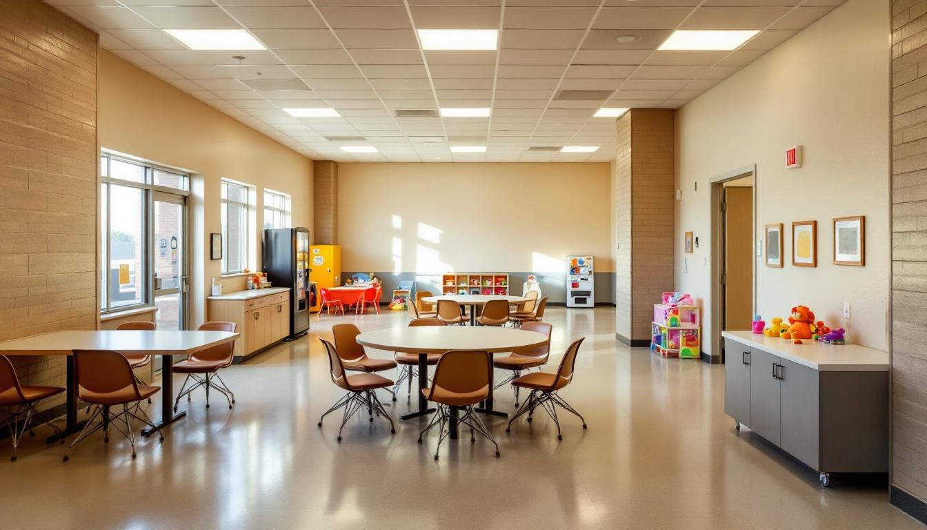 Visitation facilities and waiting area at Dodge Detention Facility