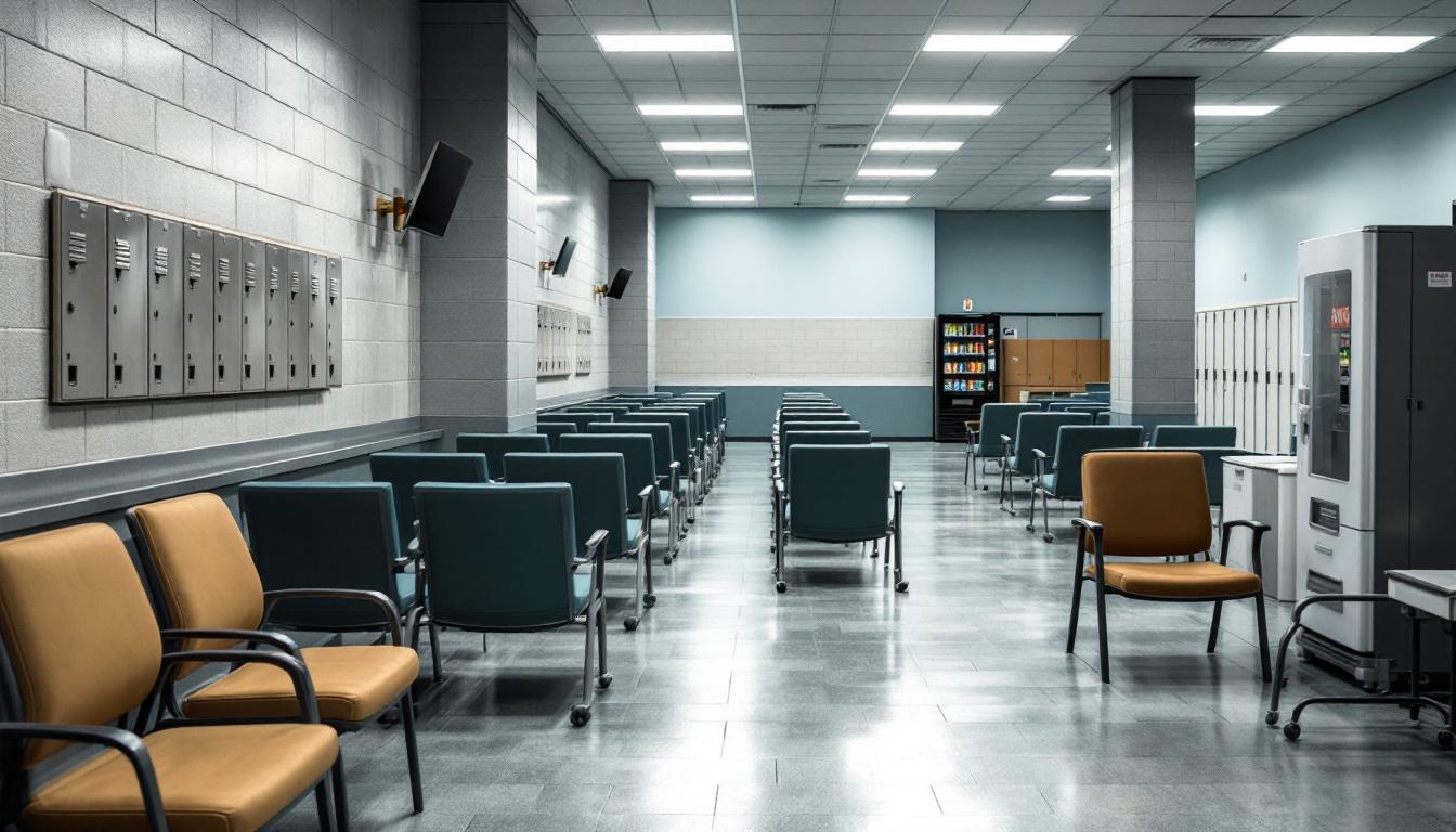 Visitation area at New Lisbon Correctional Institution