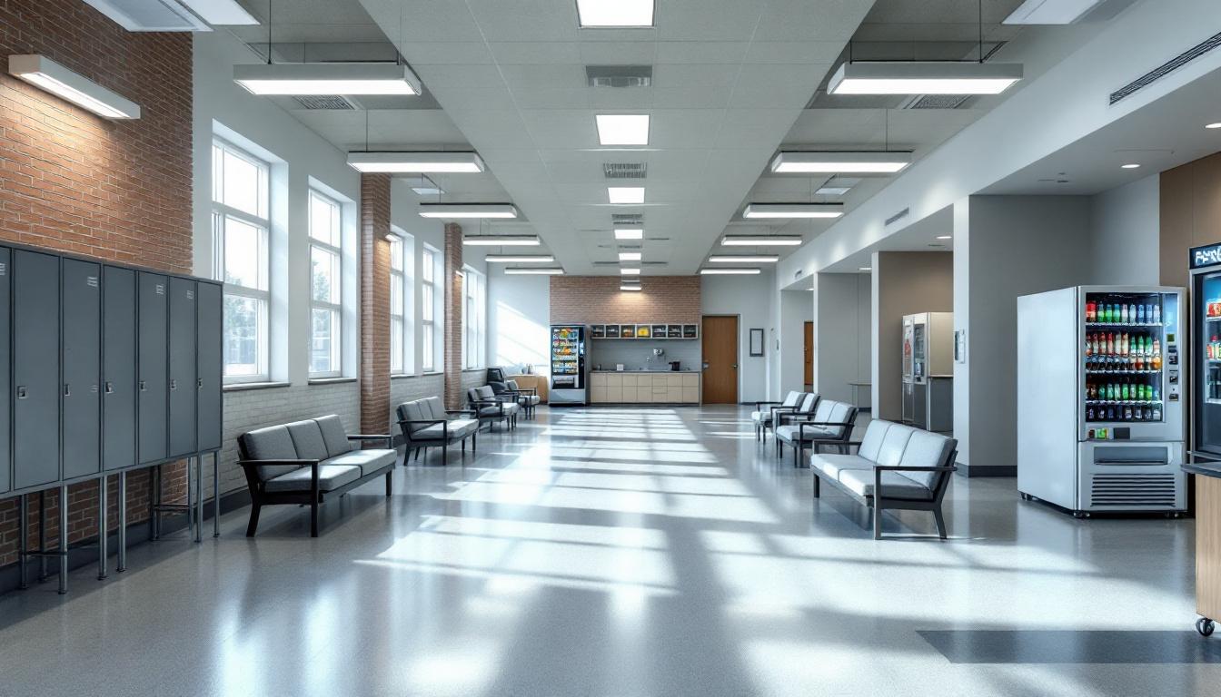 Visitation facilities and waiting area at Racine Youthful Offender Correctional Facility