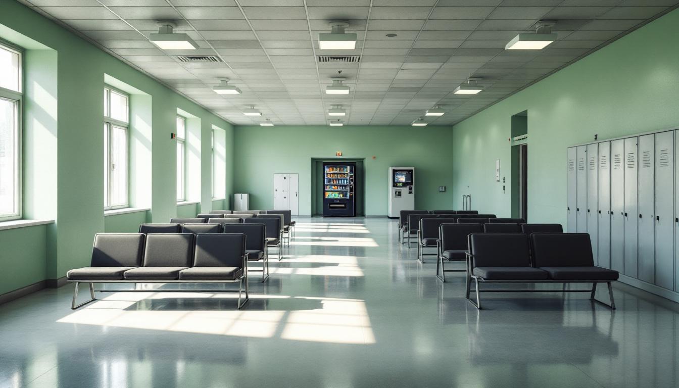 Visitation facilities and waiting area at Waupun Correctional Institution