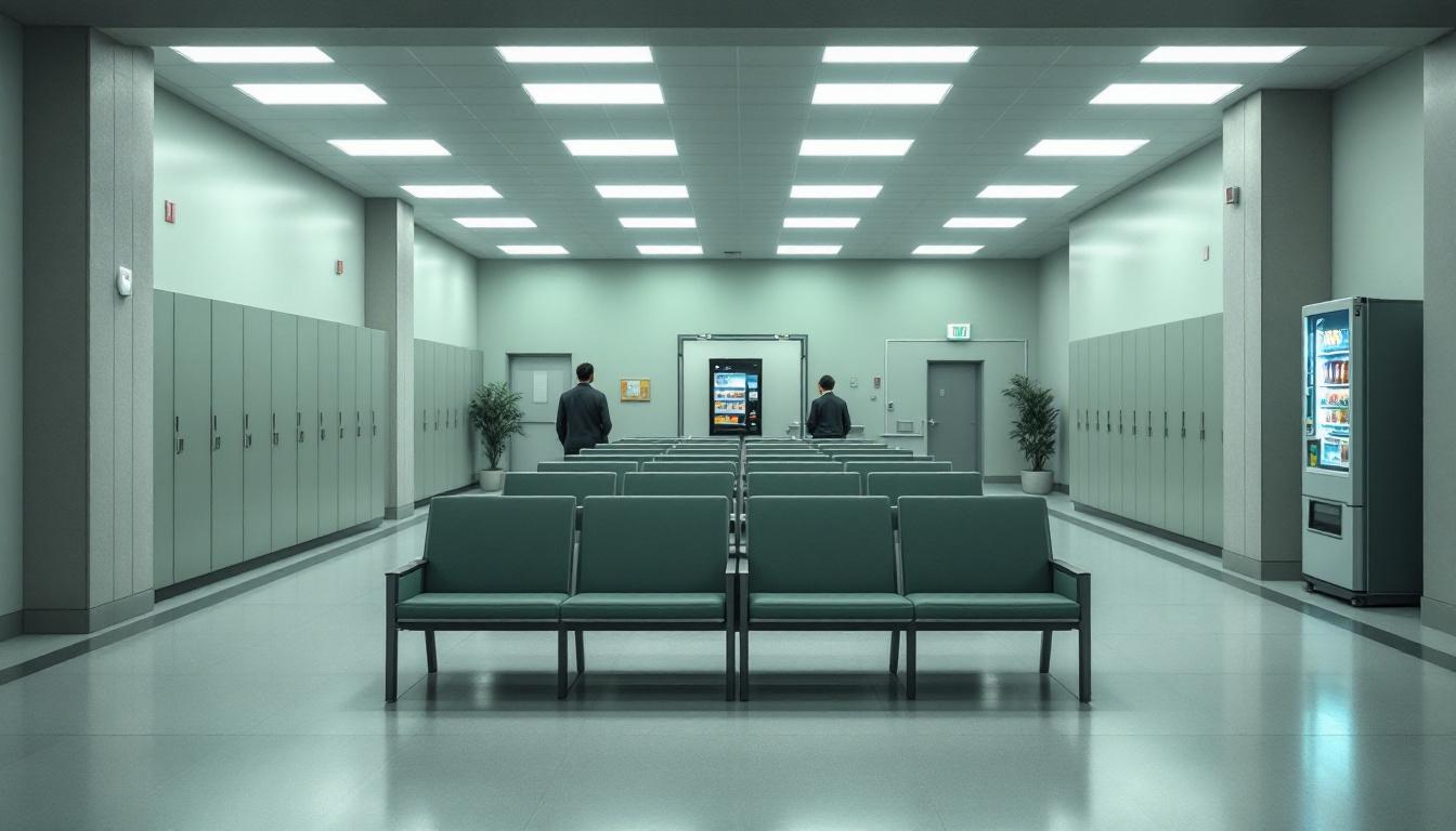 Visitation facilities and waiting area at Oakhill Correctional Institute