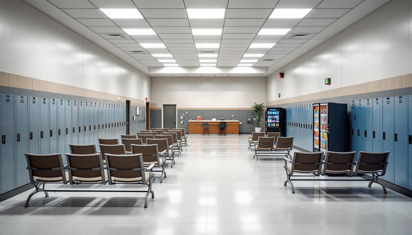Visitation facilities and waiting area at Clark County Sheriff