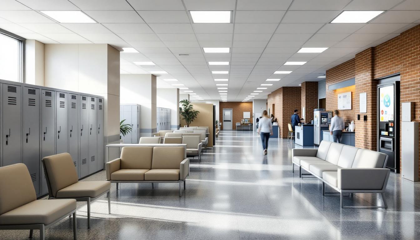 Visitation facilities and waiting area at Robert Ellsworth Correctional