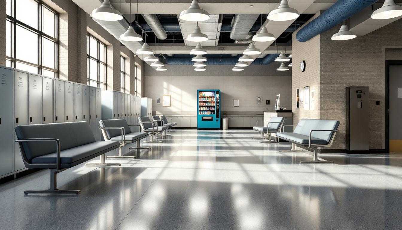 Visitation facilities and waiting area at Waukesha County Jail