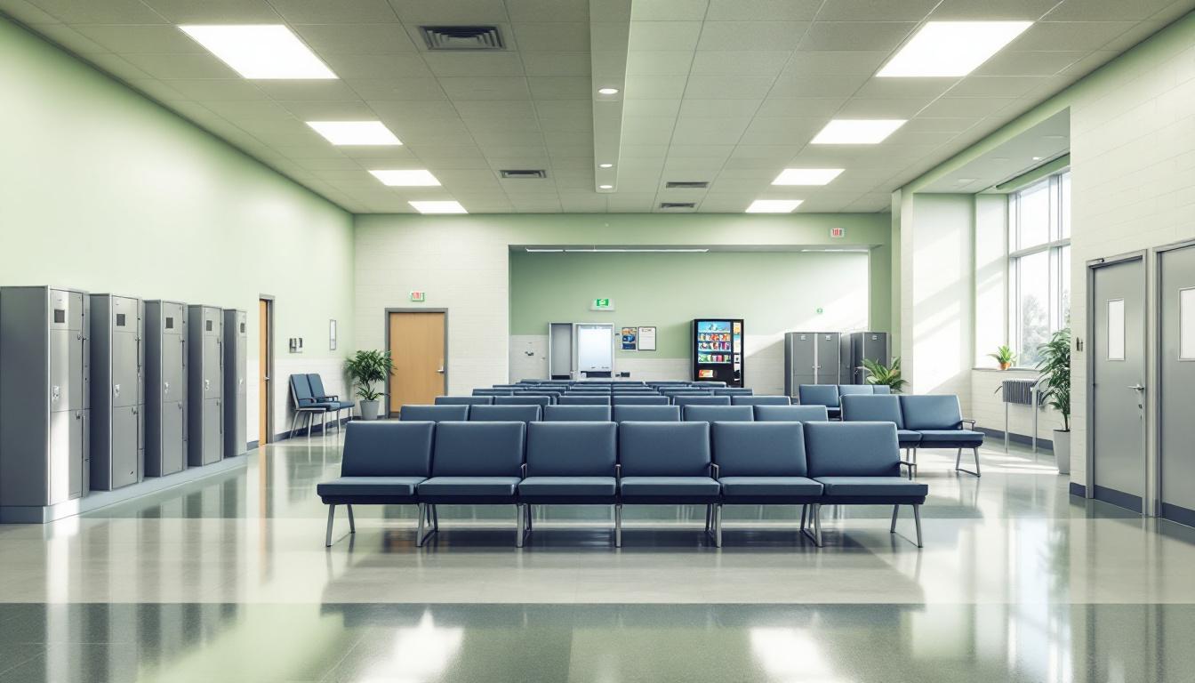 Visitation facilities and waiting area at Douglas County Jail