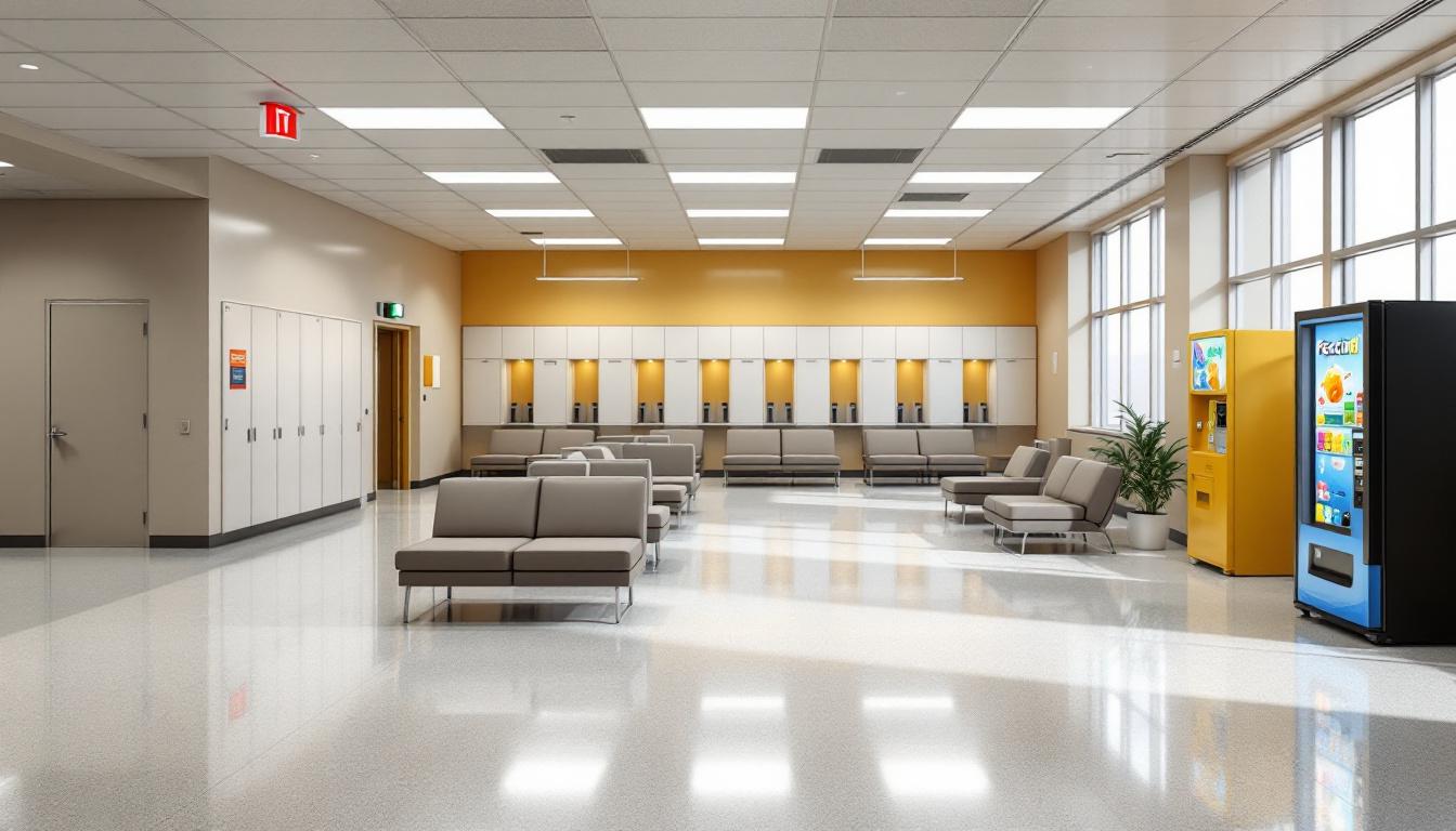 Visitation facilities and waiting area at Monroe County Sheriff