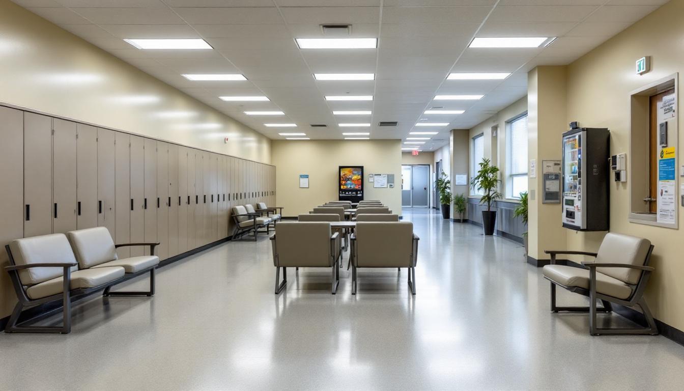 Visitation area at Sauk County Jail Division