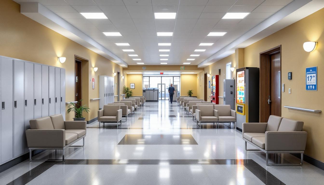 Visitation facilities and waiting area at Butte Pre-Release Center Inc