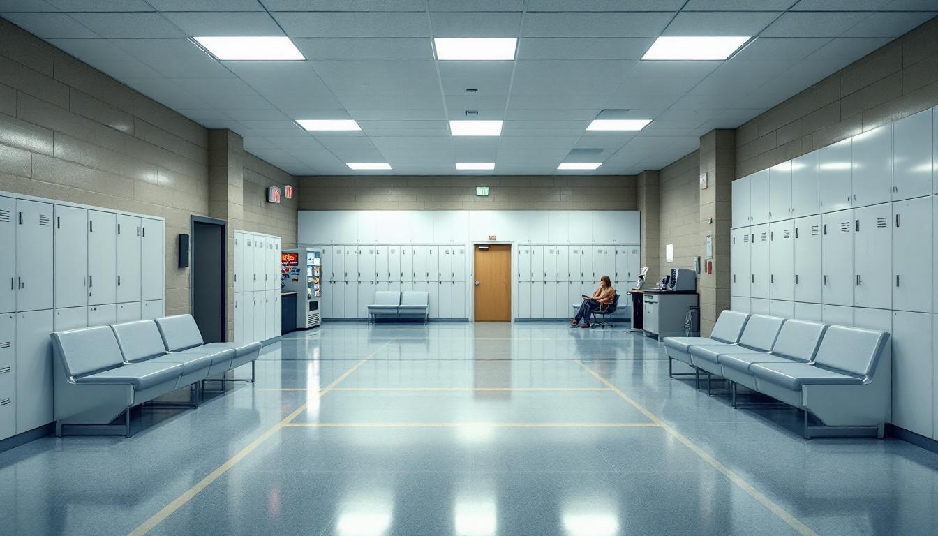 Visitation area at James T. Vaughn Correctional Center