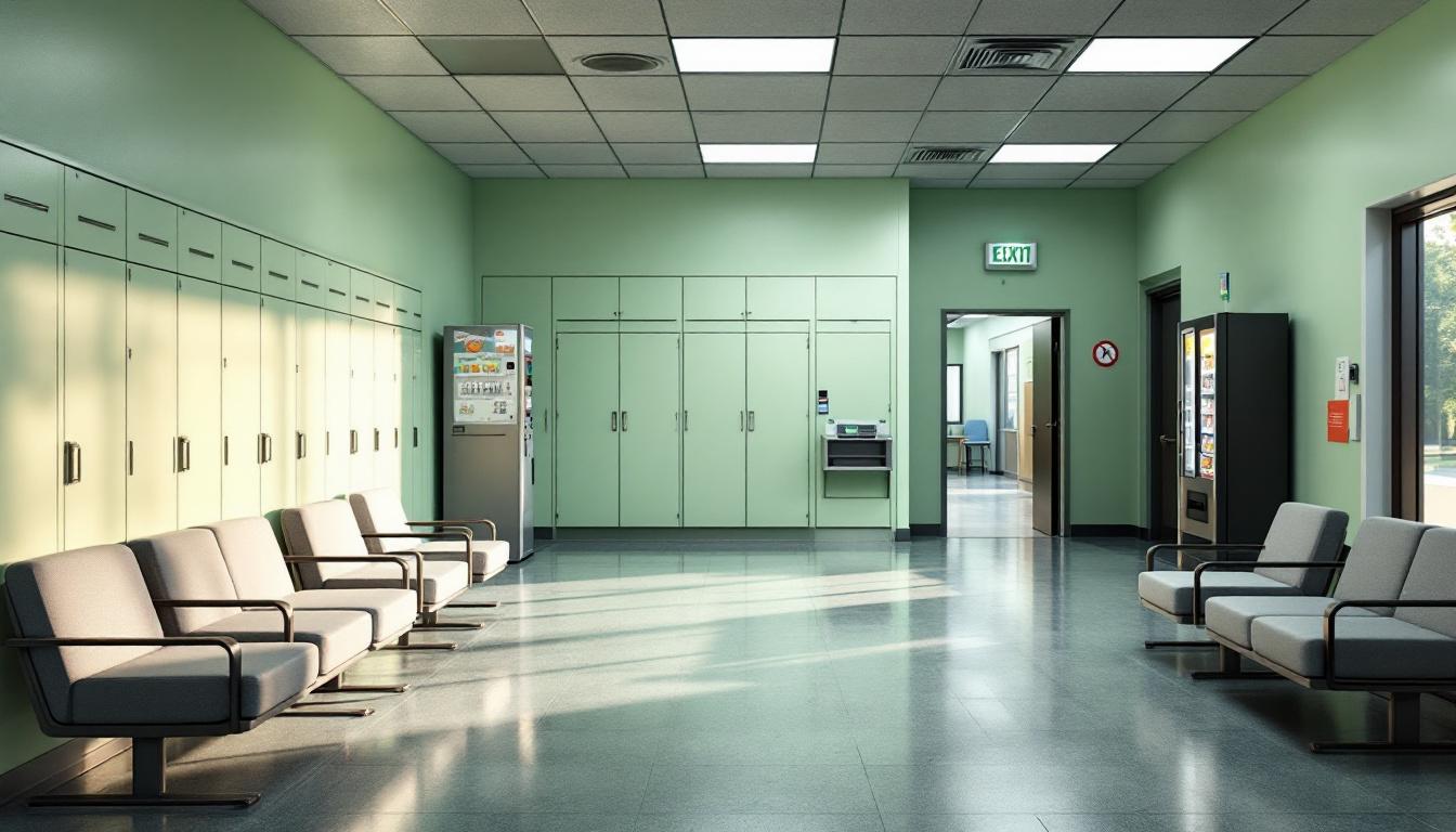 Visitation facilities and waiting area at Violation Probation Center